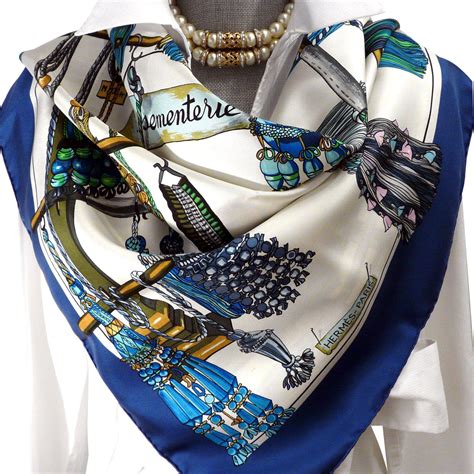 blue Hermes scarf